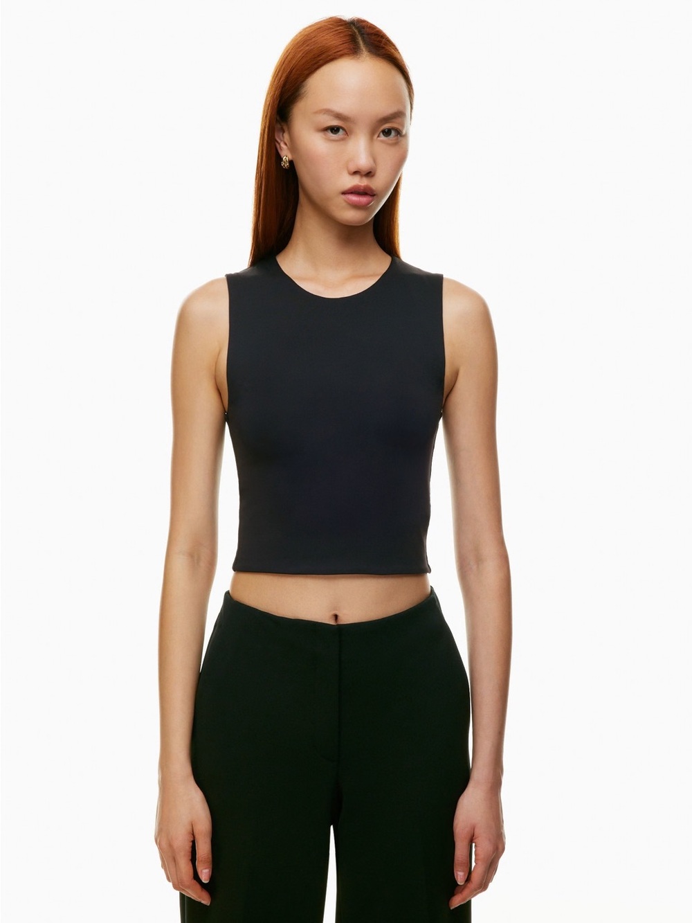Babaton Black Cropped Tank Top